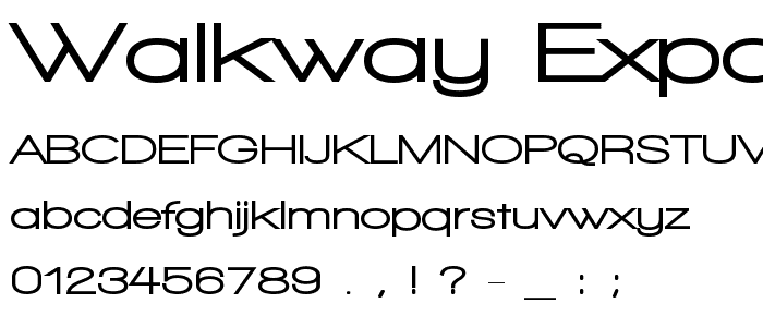 Walkway Expand Black font